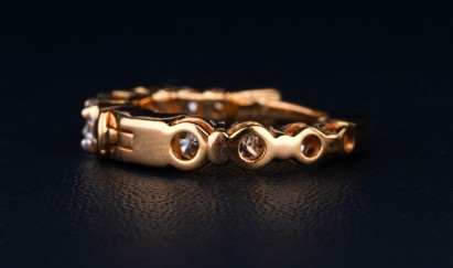 Lustrous Elegance Gold Hoops