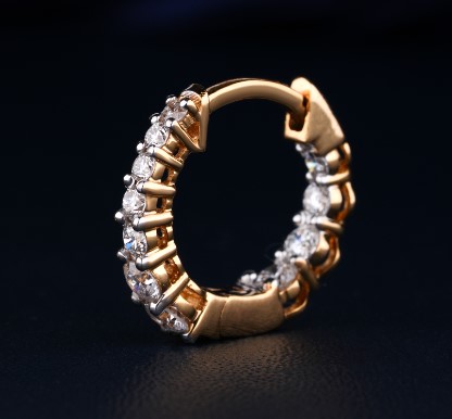 Lustrous Elegance Gold Hoops