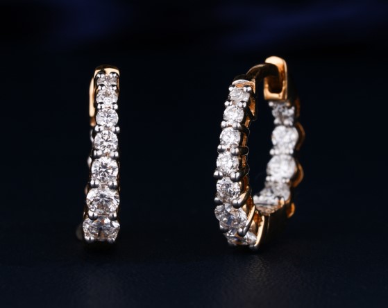 Lustrous Elegance Gold Hoops