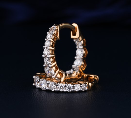 Lustrous Elegance Gold Hoops