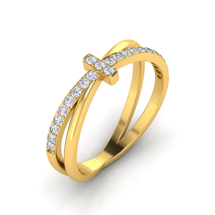 Modernist Diamond Ring