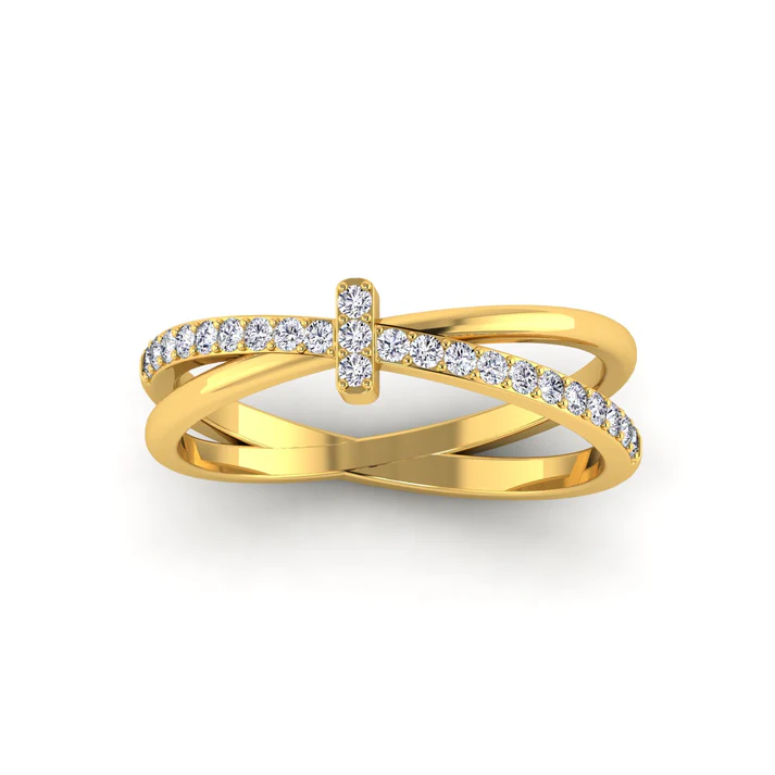 Modernist Diamond Ring
