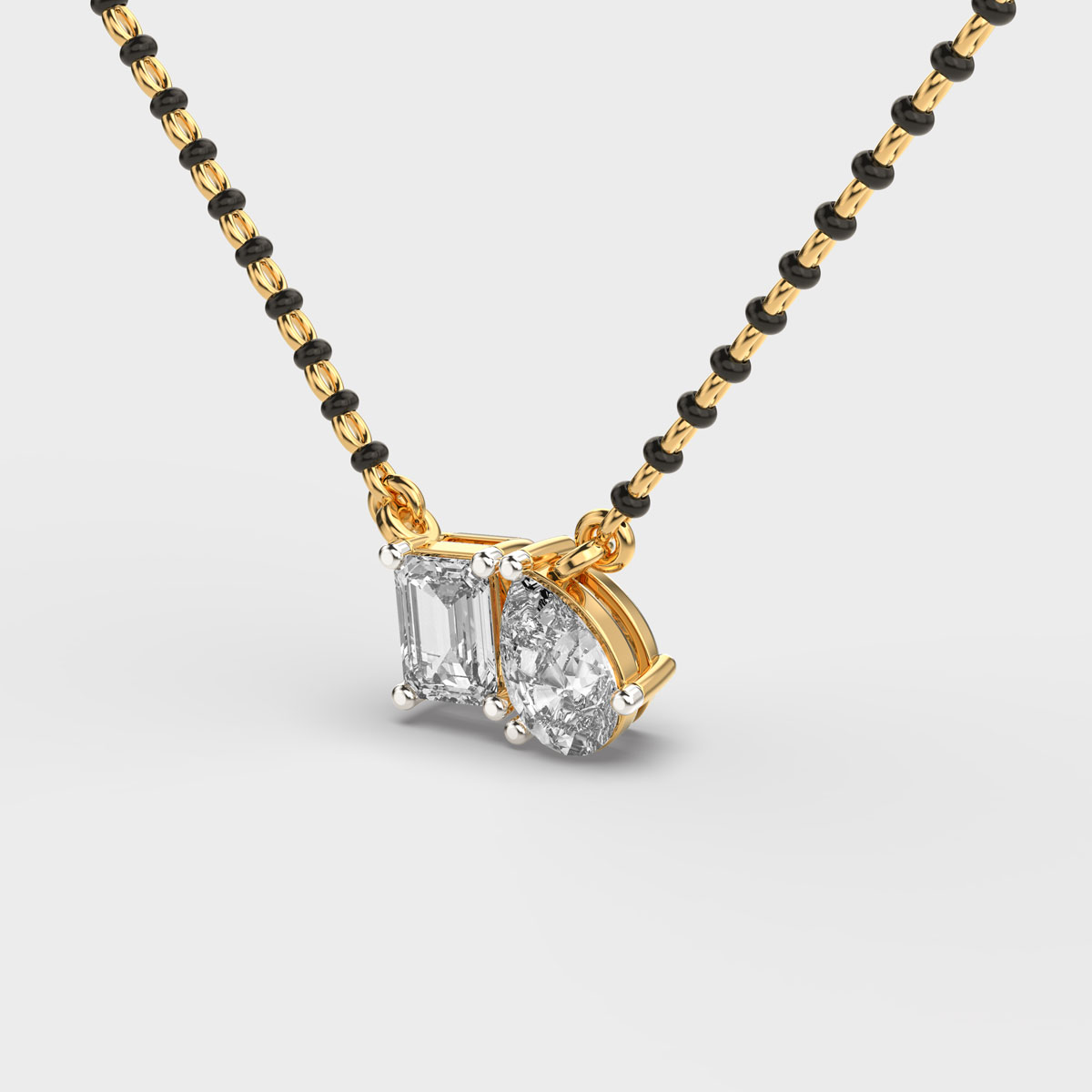 Toi-Et-Moi Diamond mangalsutra  (With Chain)