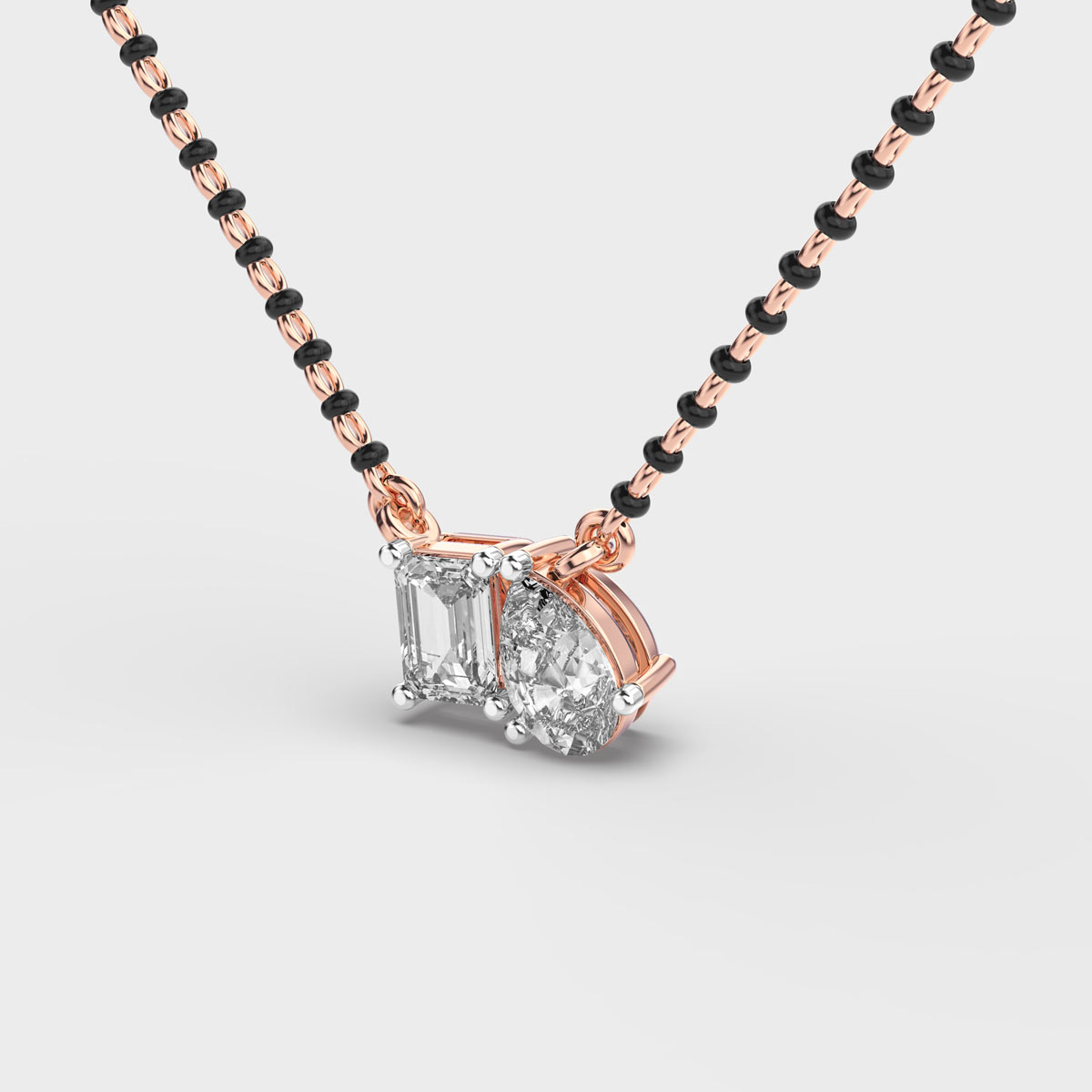 Toi-Et-Moi Diamond mangalsutra  (With Chain)