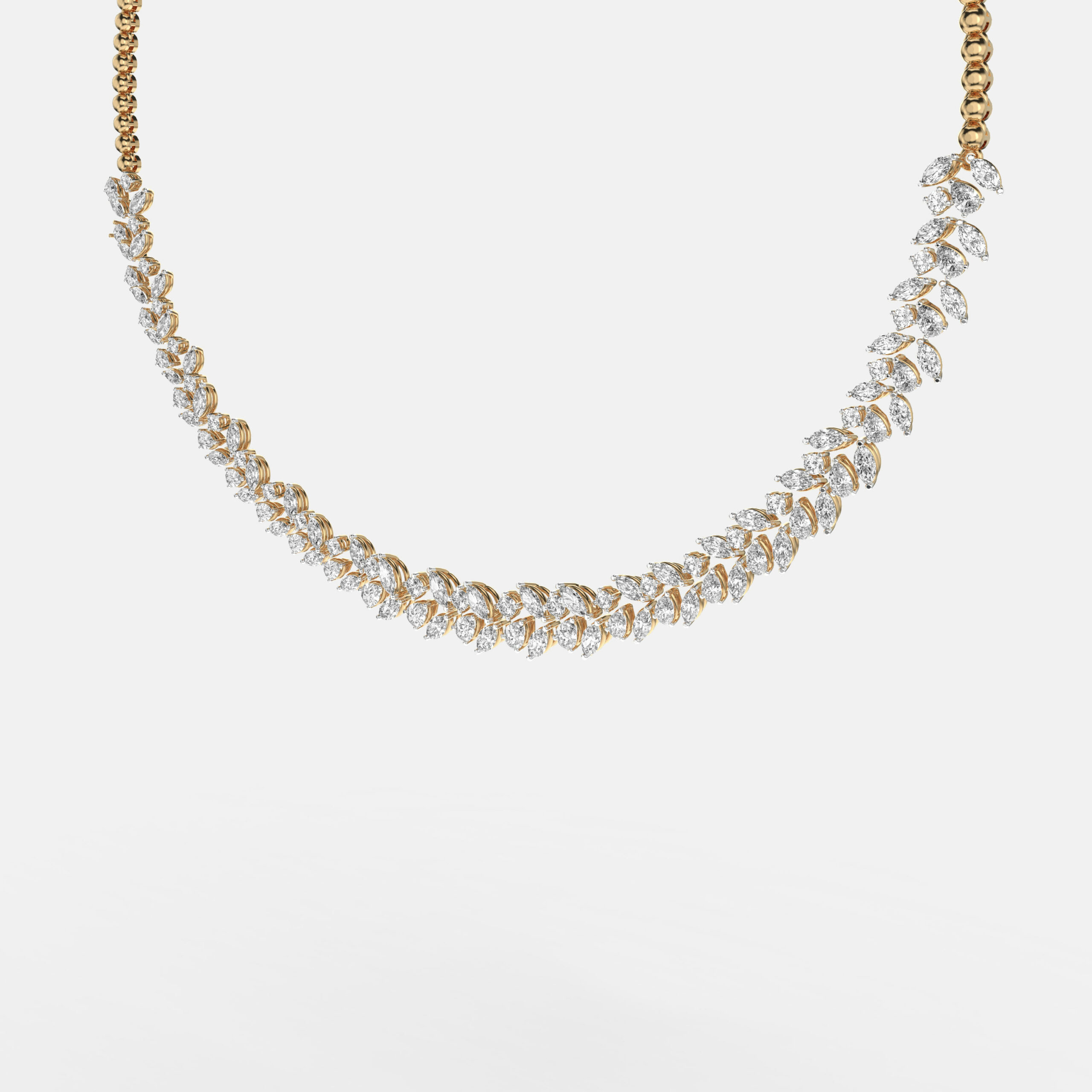 Diamond Fern Necklace