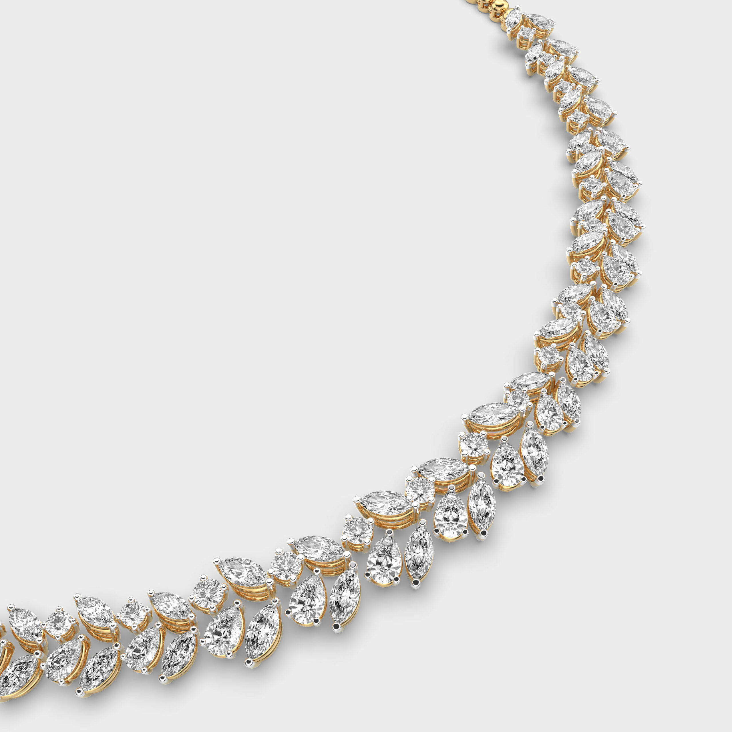 Diamond Fern Necklace