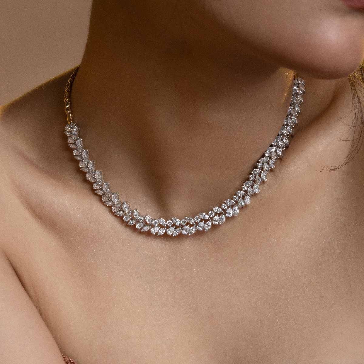 Diamond Fern Necklace