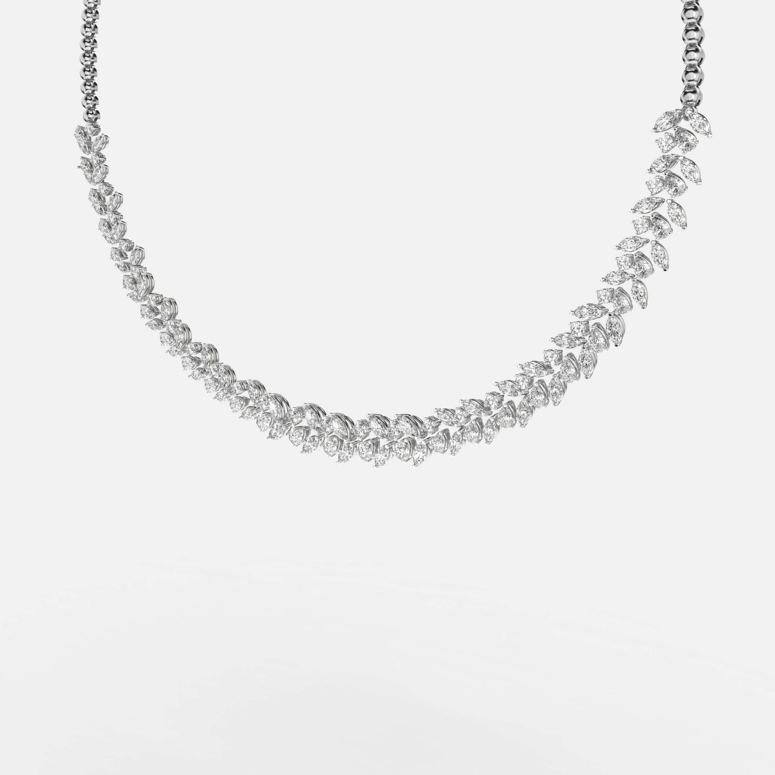 Diamond Fern Necklace