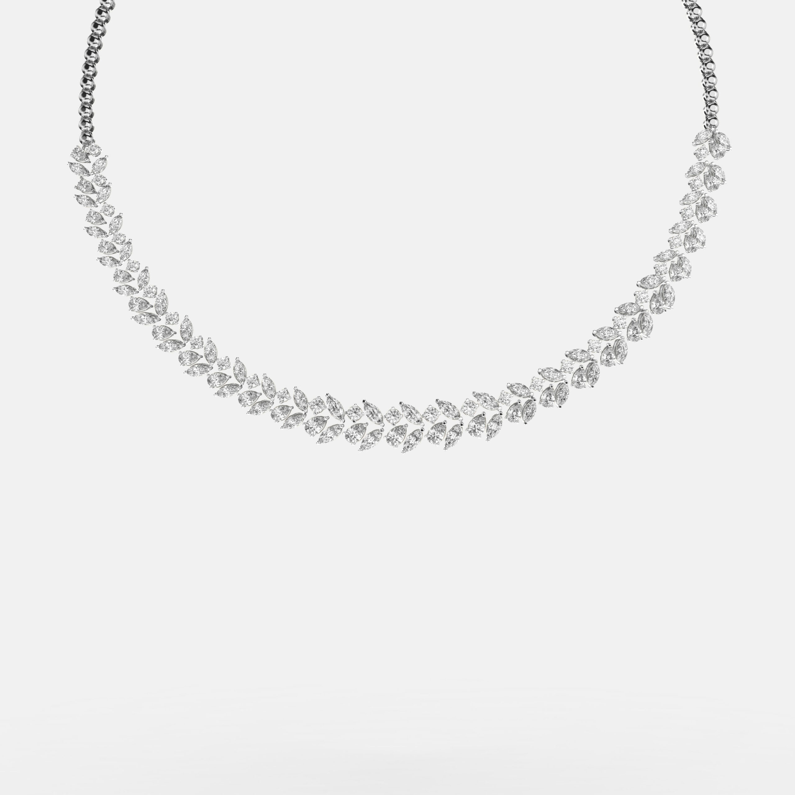 Diamond Fern Necklace