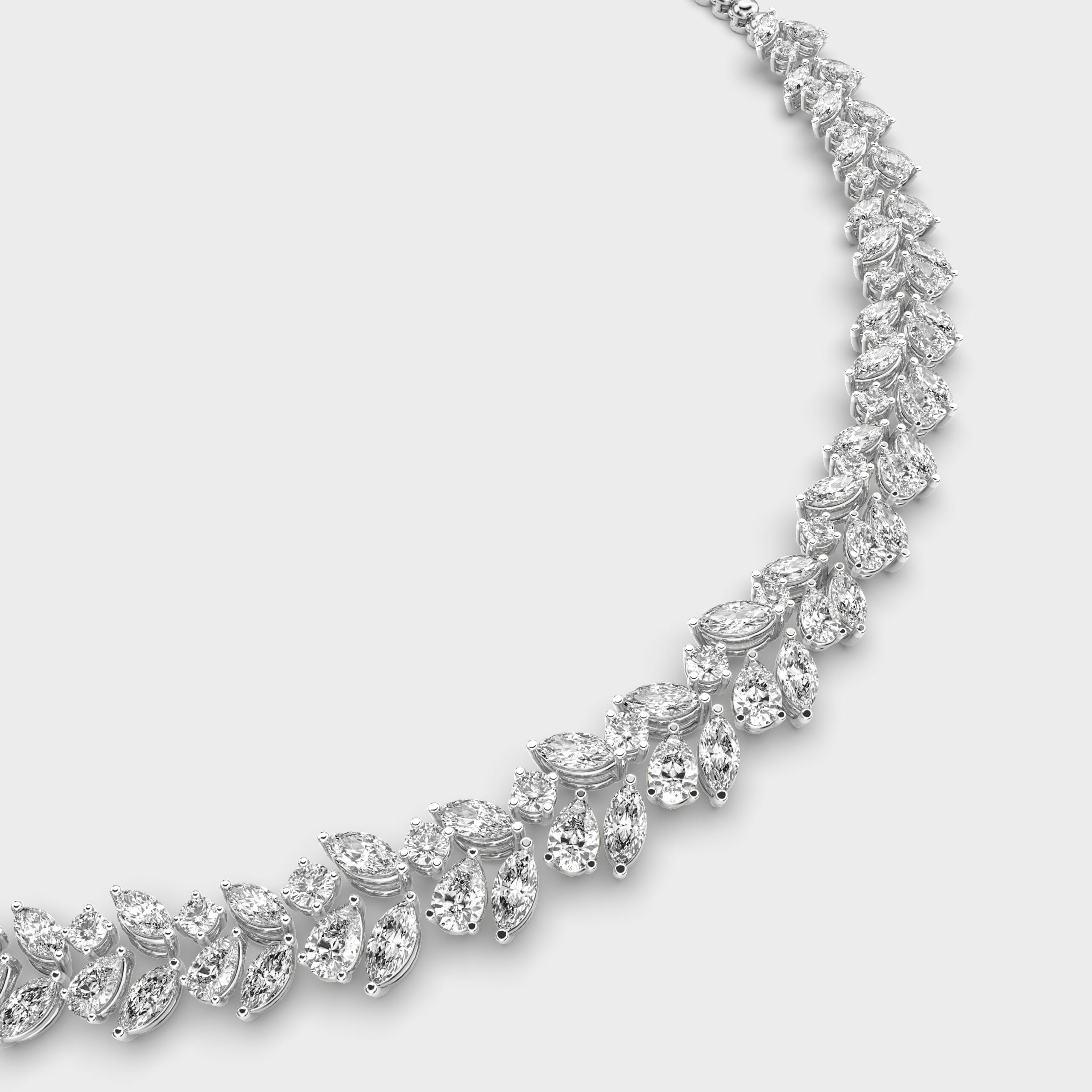 Diamond Fern Necklace