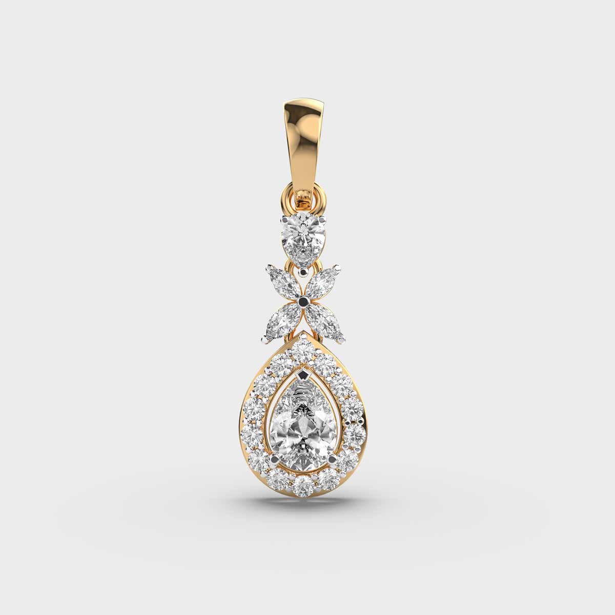Diamond Drop Pendant (Without Chain)