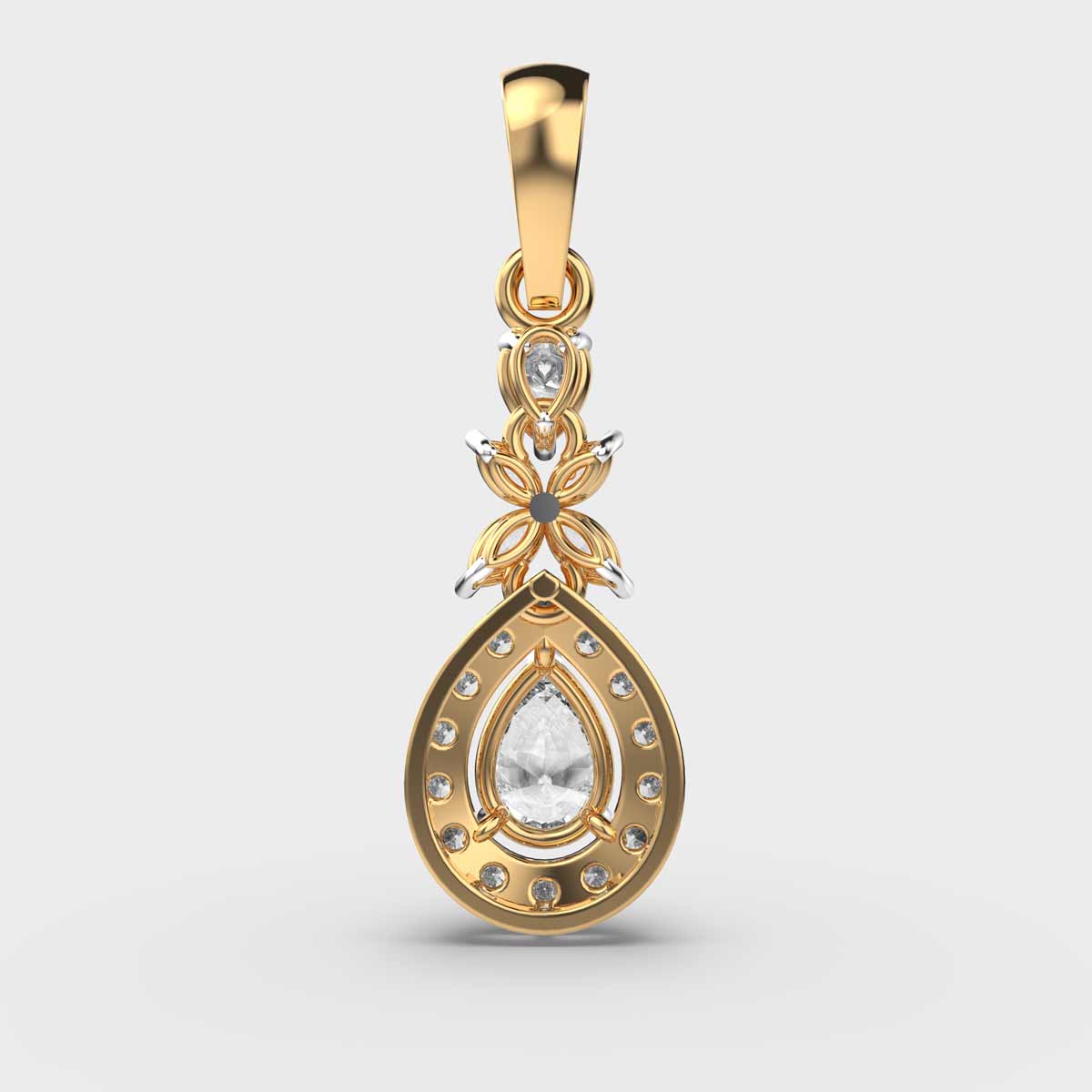 Diamond Drop Pendant (Without Chain)