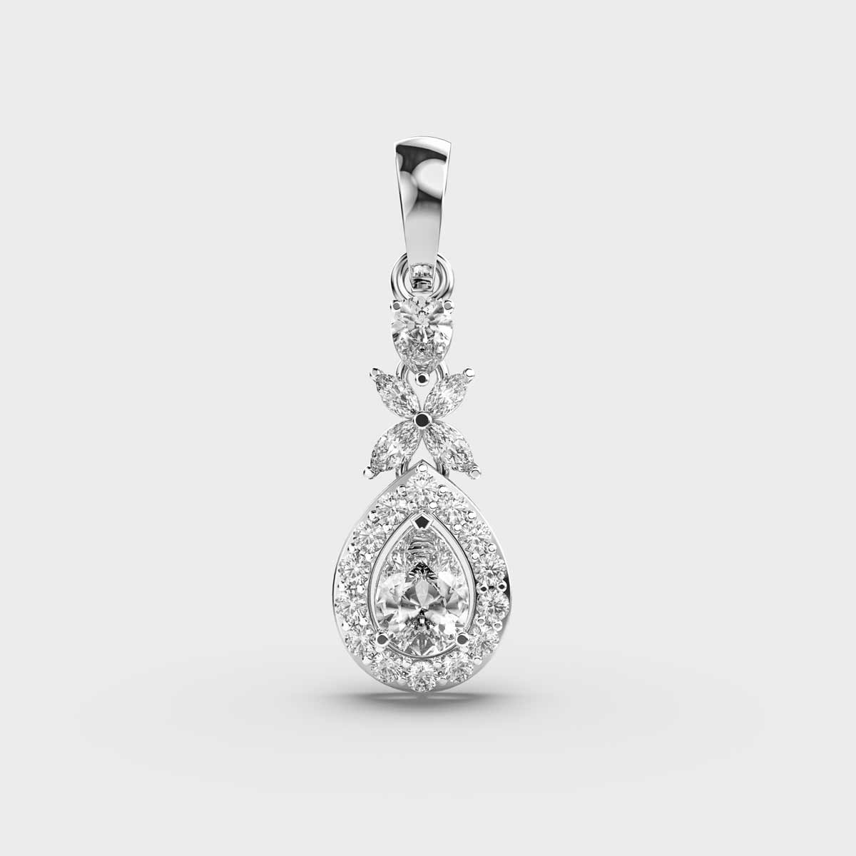 Diamond Drop Pendant (Without Chain)