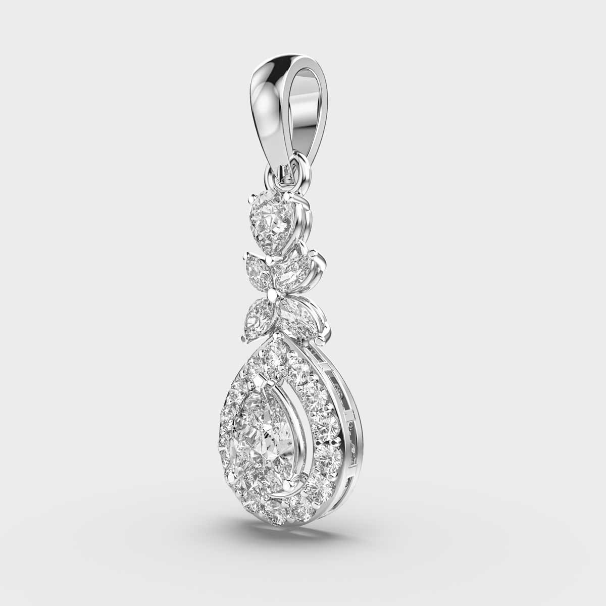 Diamond Drop Pendant (Without Chain)