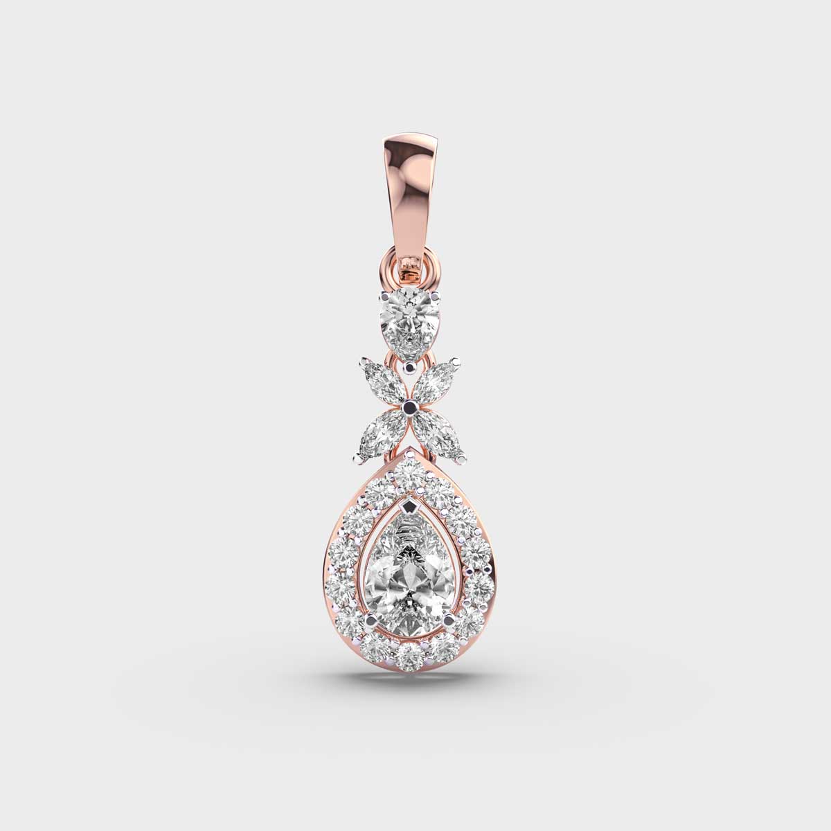 Diamond Drop Pendant (Without Chain)