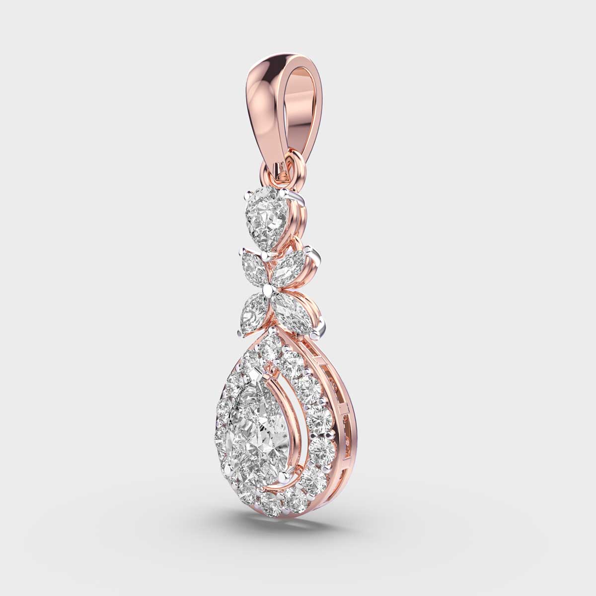 Diamond Drop Pendant (Without Chain)