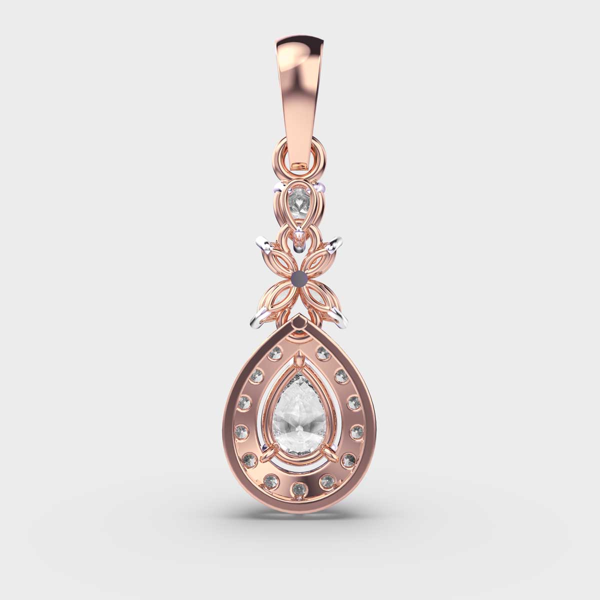 Diamond Drop Pendant (Without Chain)