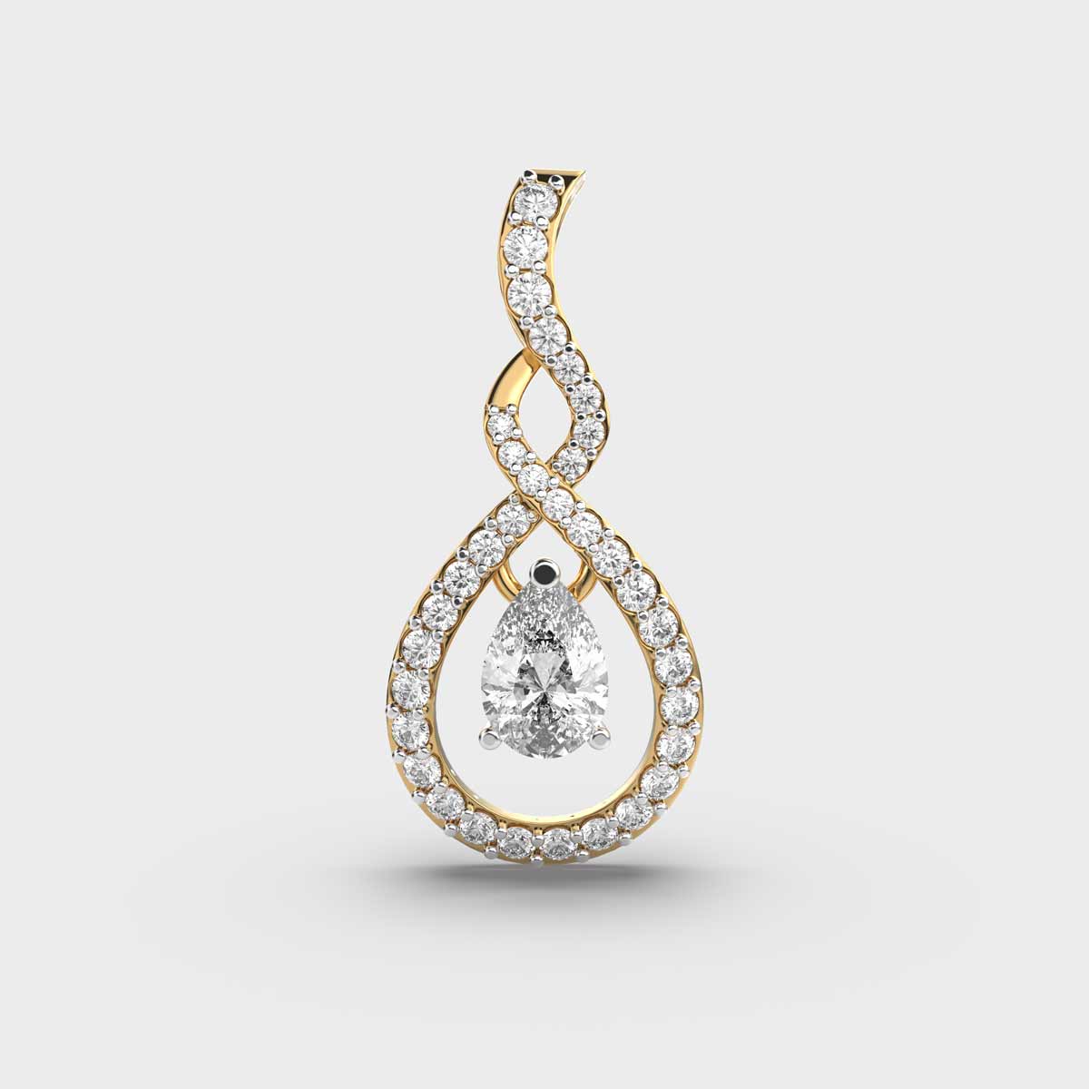 Raindrop Diamond Pendant (With Chain)