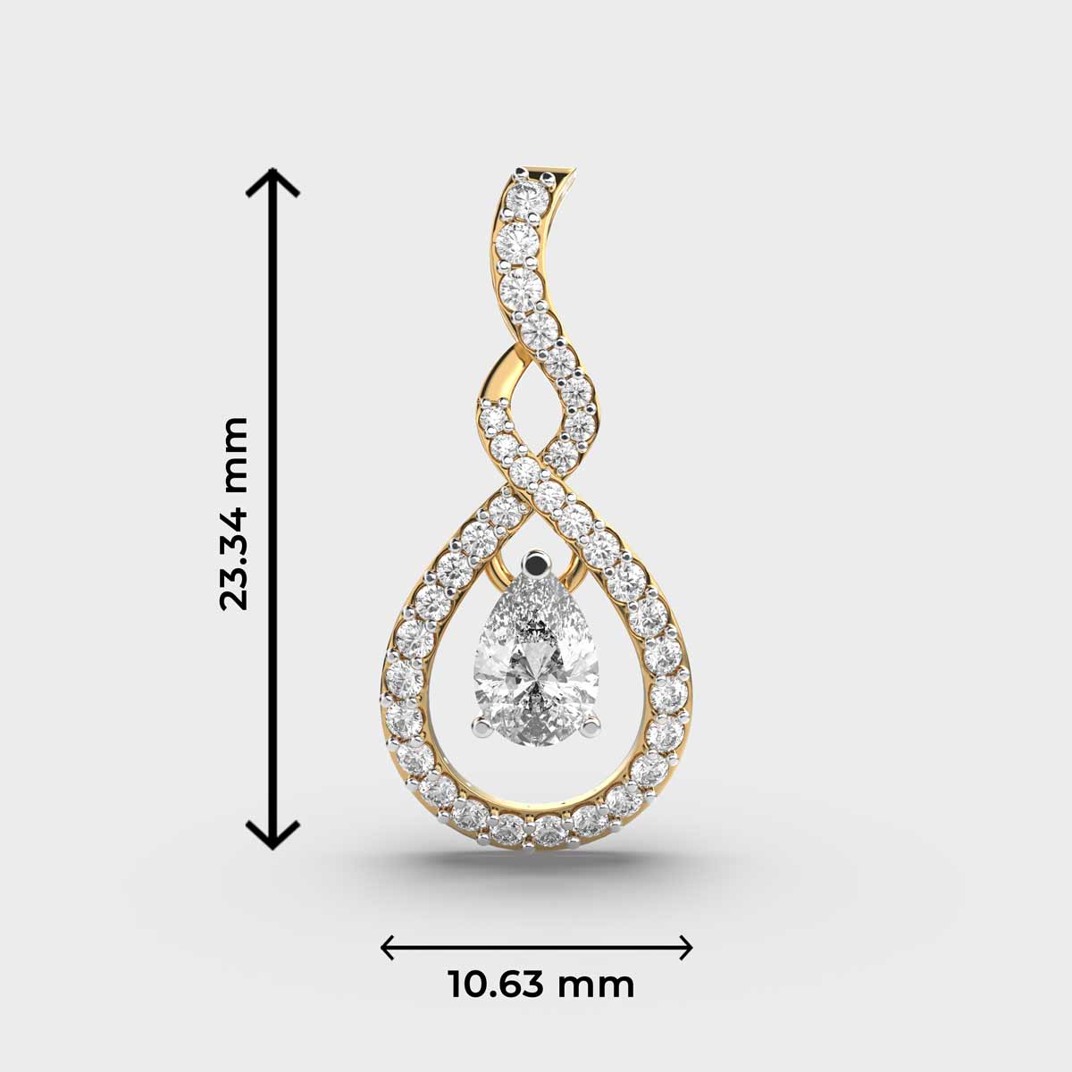 Raindrop Diamond Pendant (With Chain)
