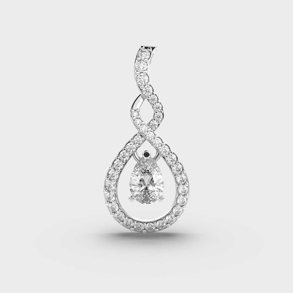 Raindrop Diamond Pendant (With Chain)