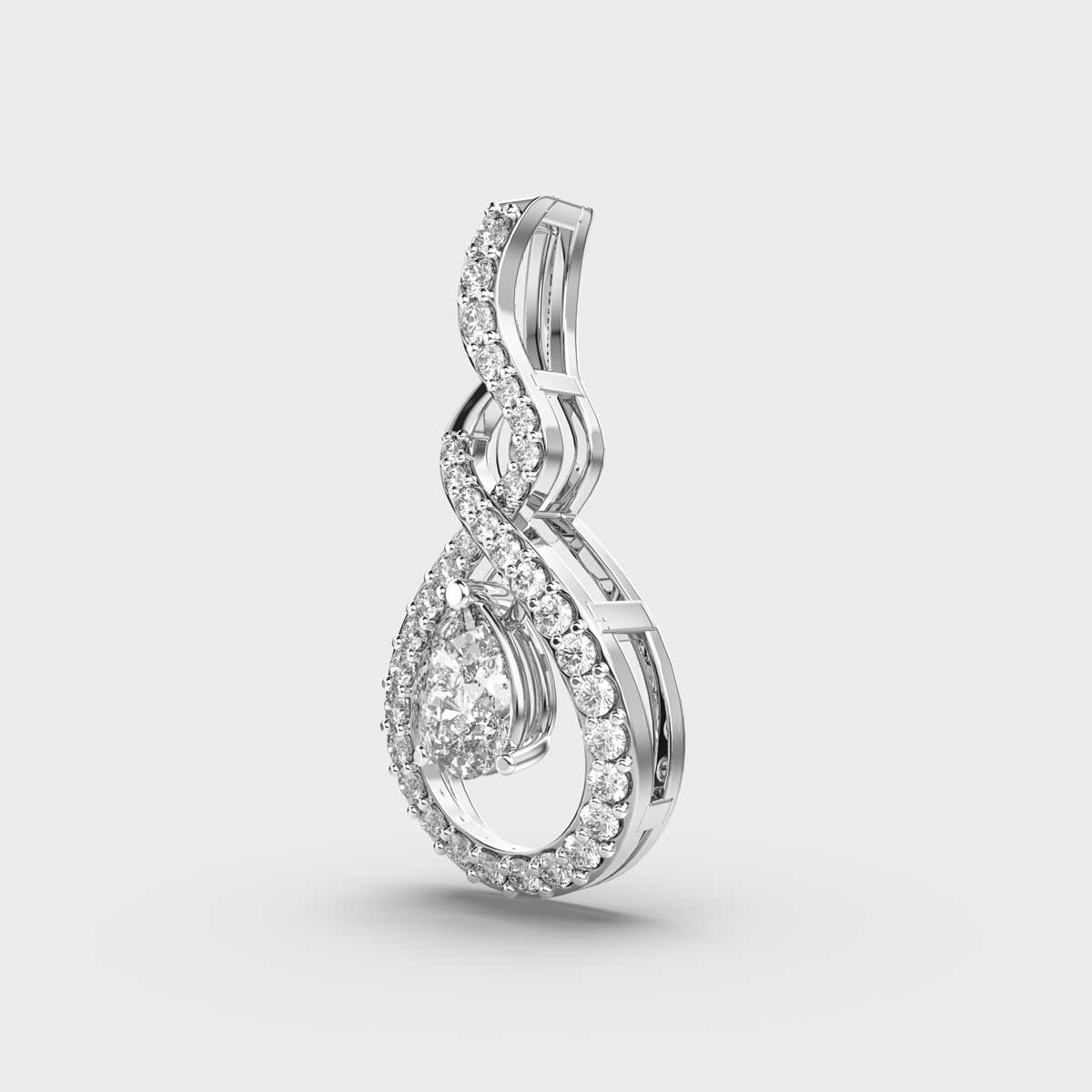 Raindrop Diamond Pendant (With Chain)