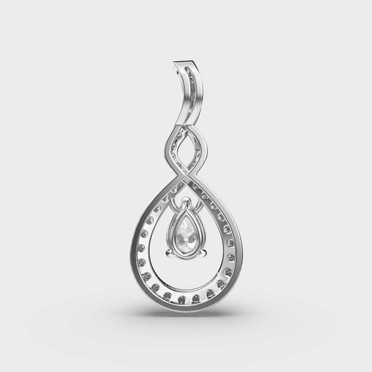 Raindrop Diamond Pendant (With Chain)