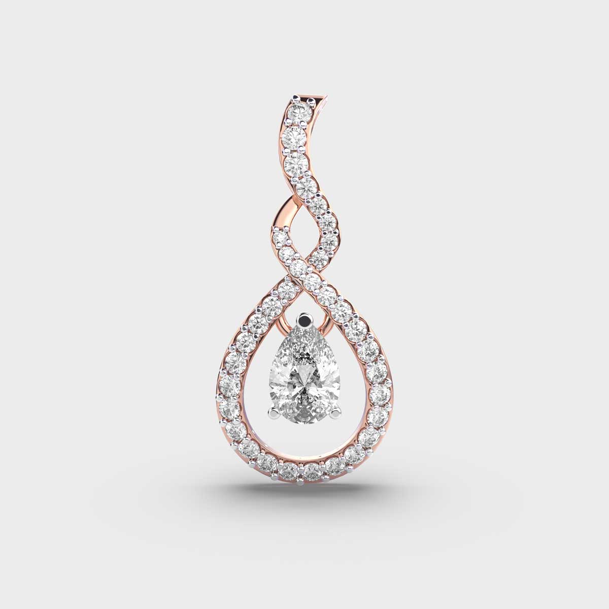 Raindrop Diamond Pendant (With Chain)