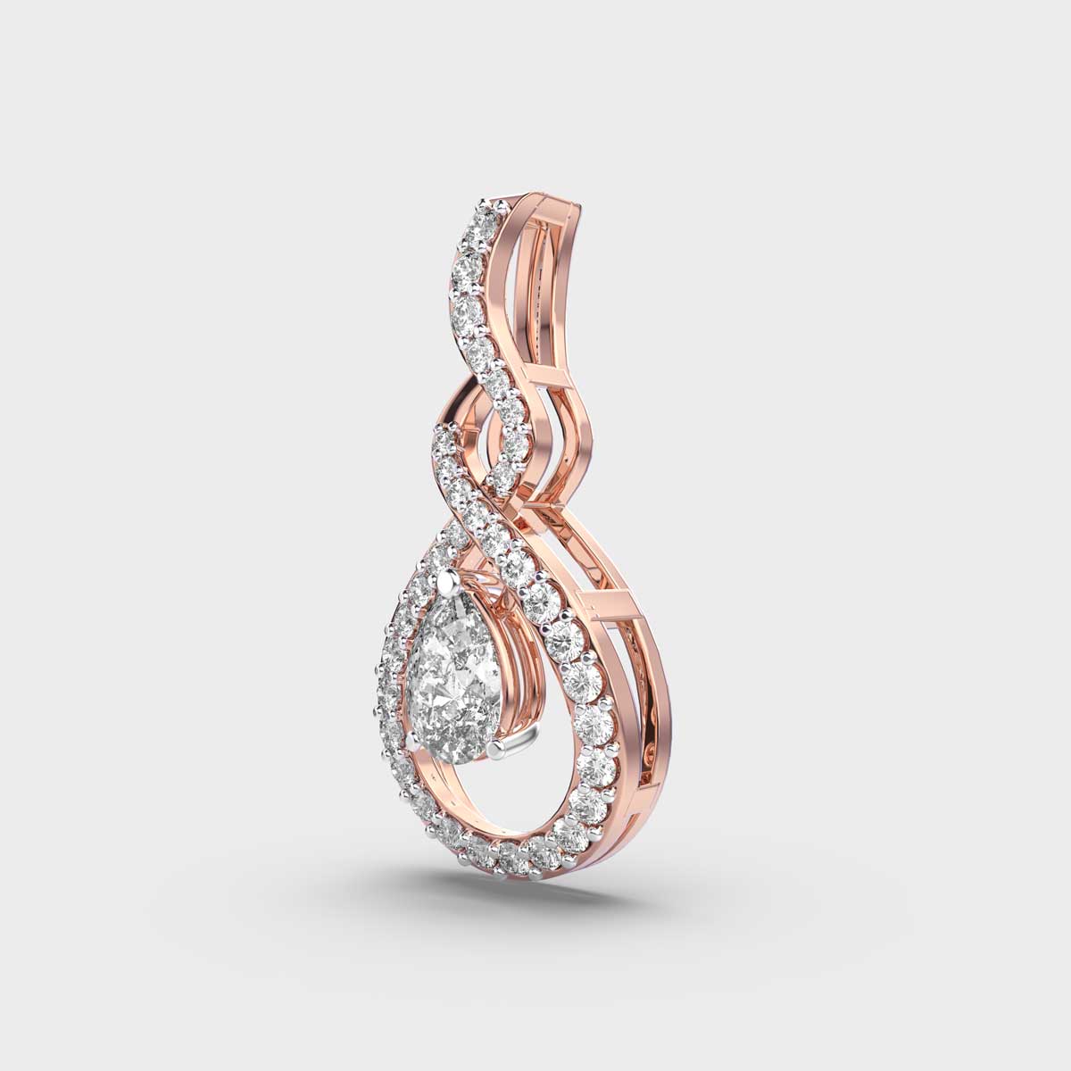 Raindrop Diamond Pendant (With Chain)