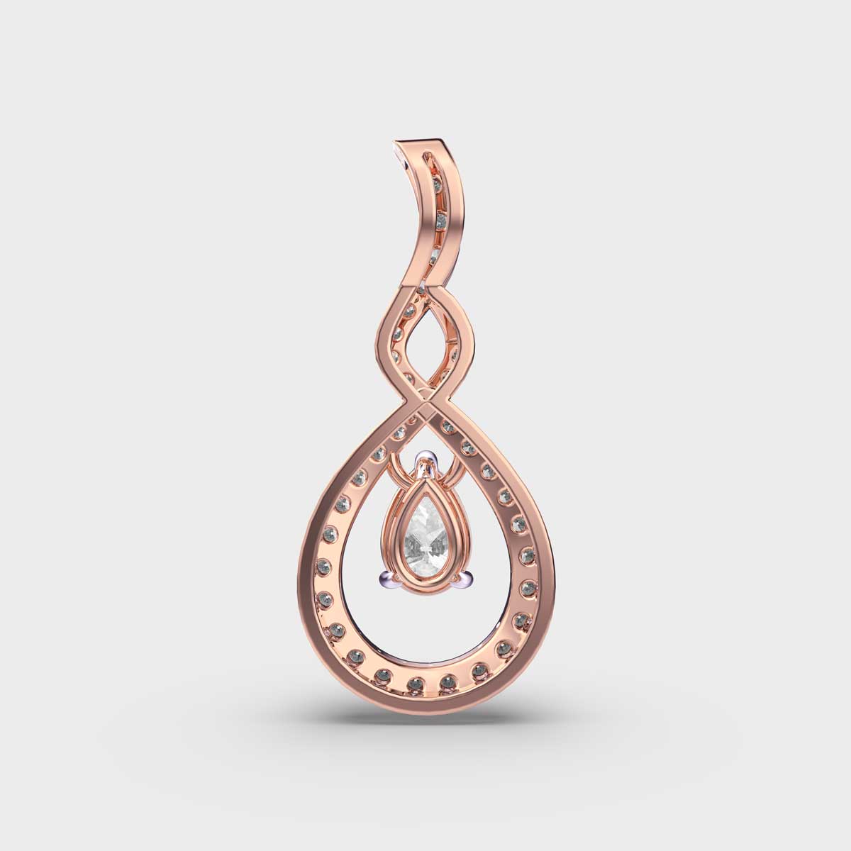 Raindrop Diamond Pendant (With Chain)