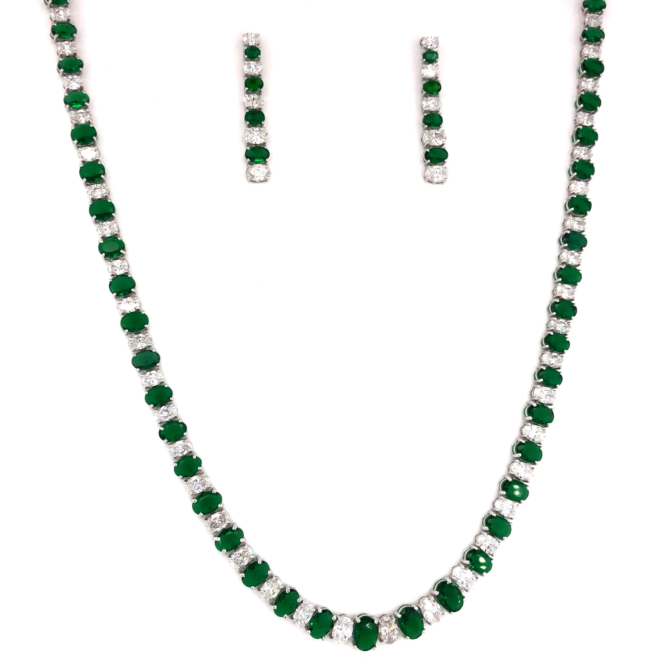 Oval  Tennis Necklace