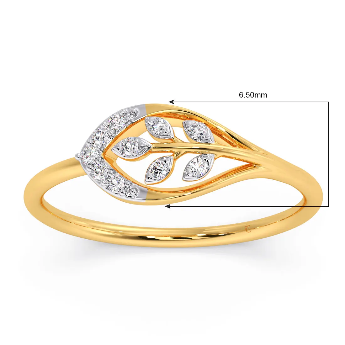 Aster Leaf Diamond Ring