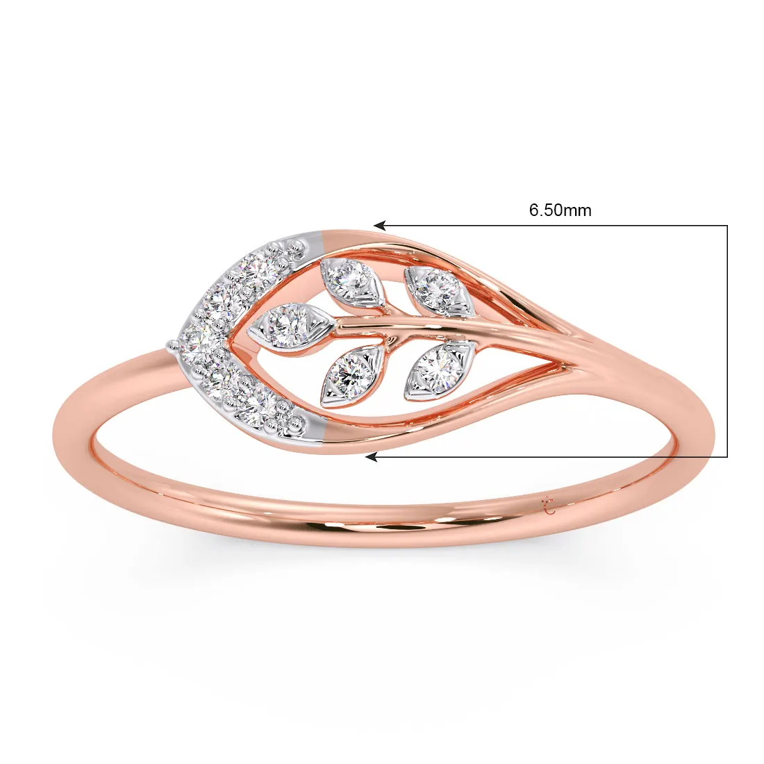 Aster Leaf Diamond Ring