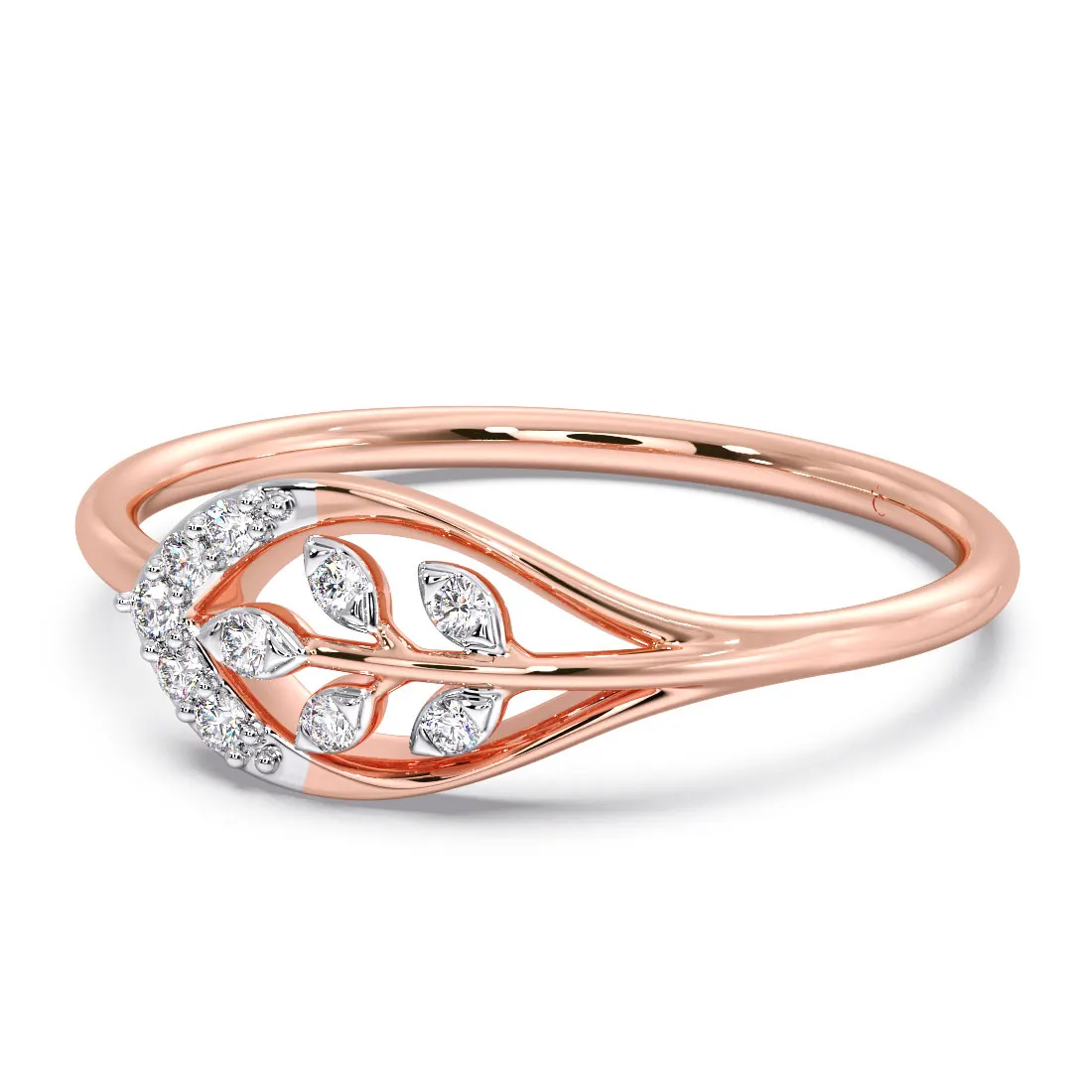 Aster Leaf Diamond Ring