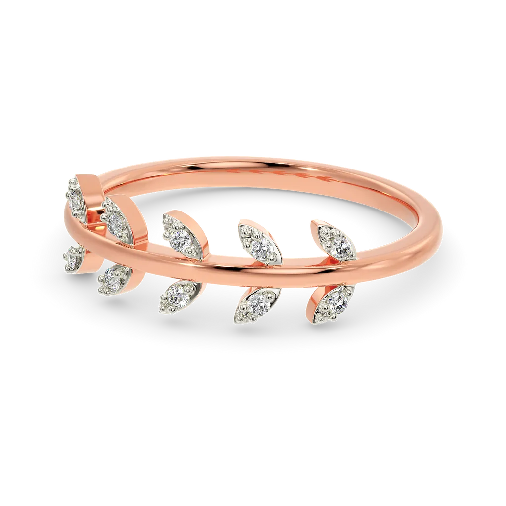 Leaf Feels Diamond Rings