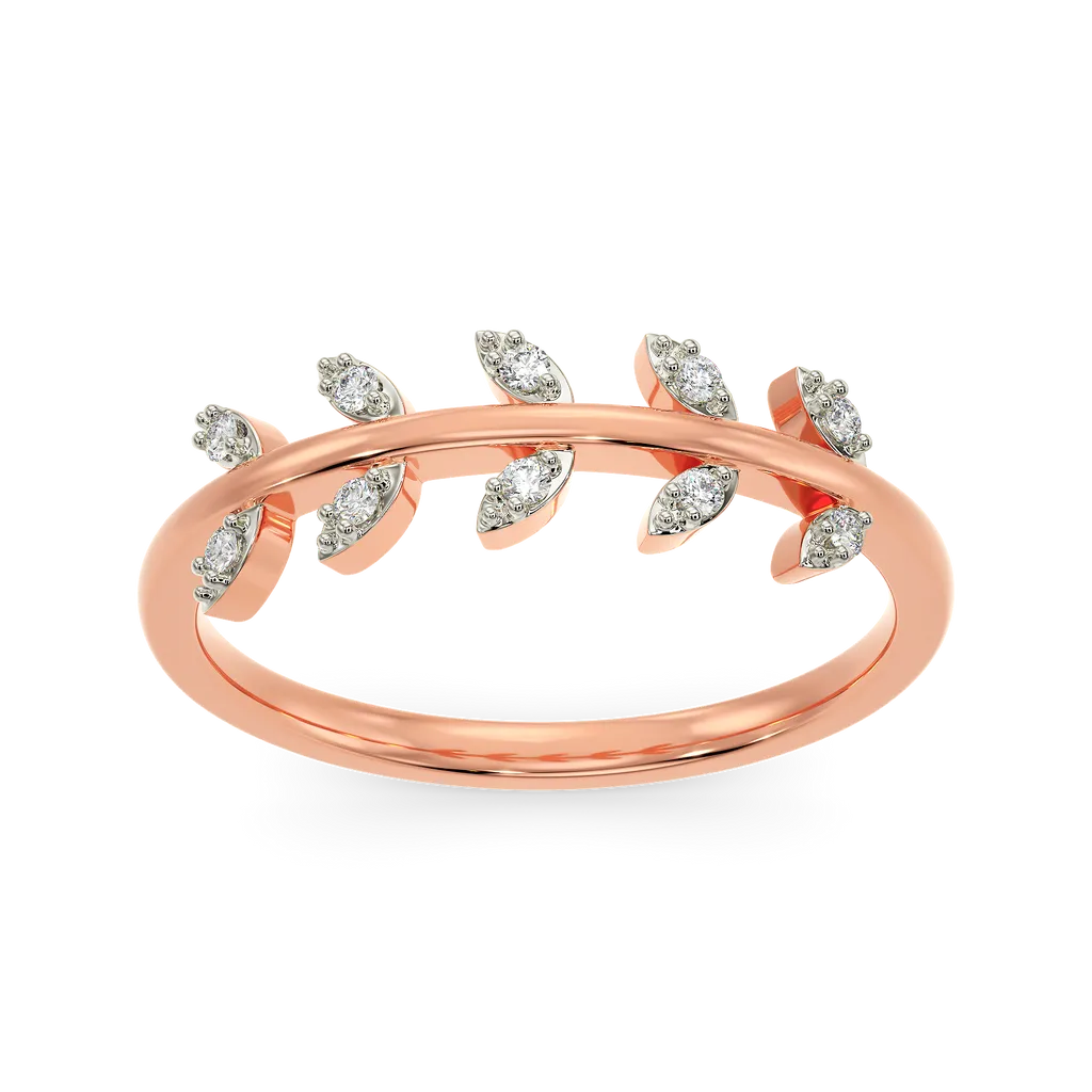 Leaf Feels Diamond Rings