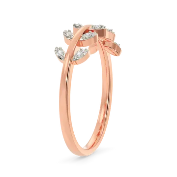 Leaf Feels Diamond Rings