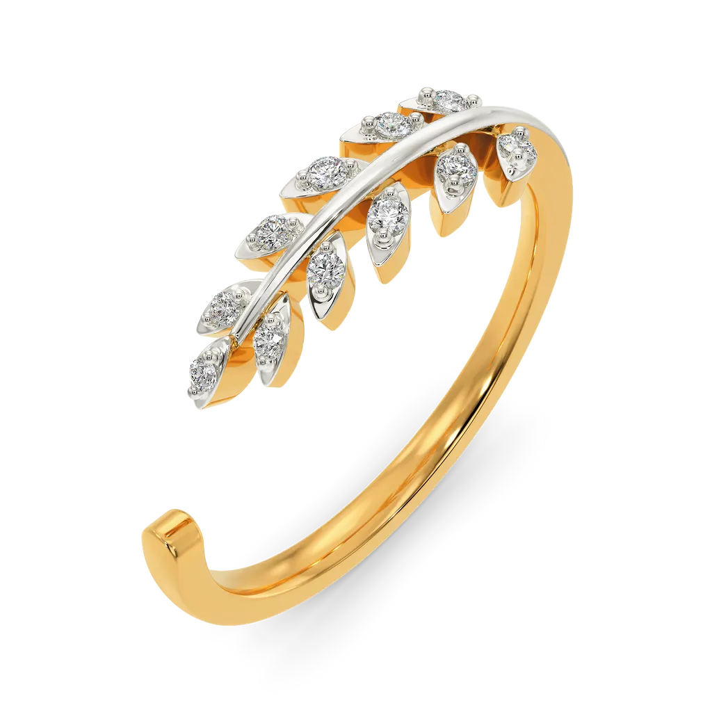 Fern Frond Diamond Rings