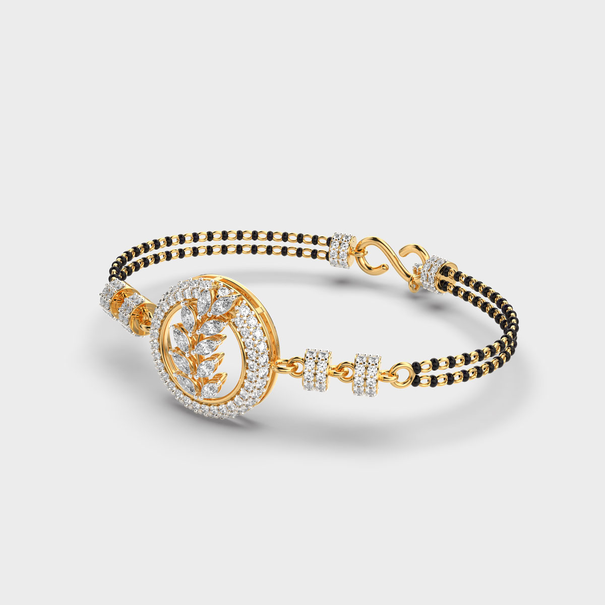 Glowing Grace Diamond Mangalsutra Bracelet (With Chain)