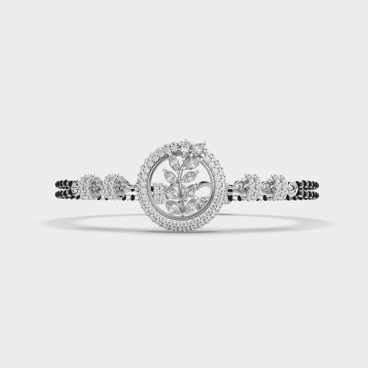Glowing Grace Diamond Mangalsutra Bracelet (With Chain)