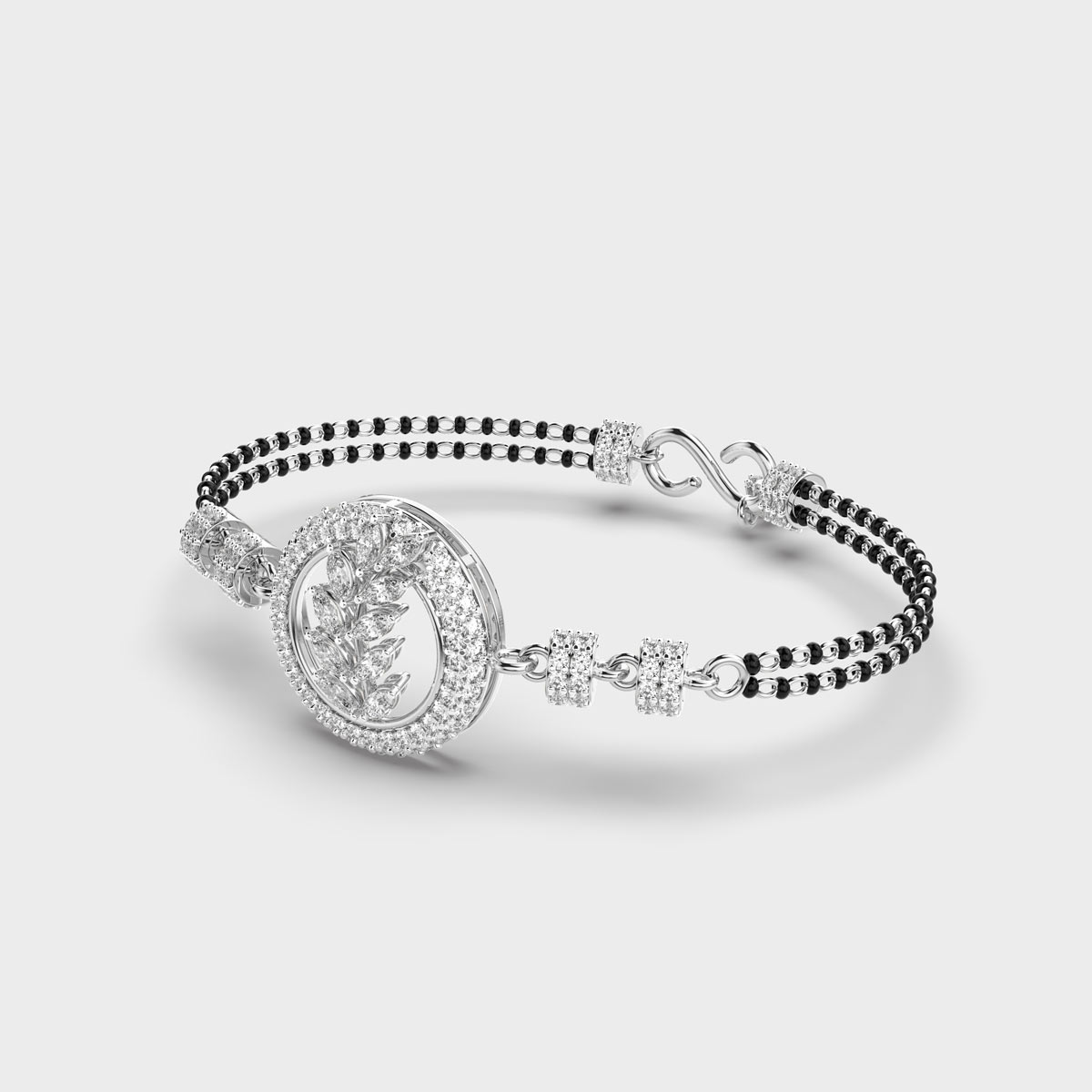 Glowing Grace Diamond Mangalsutra Bracelet (With Chain)