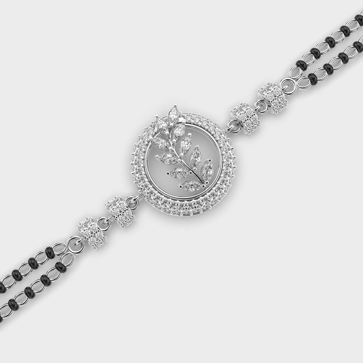 Glowing Grace Diamond Mangalsutra Bracelet (With Chain)