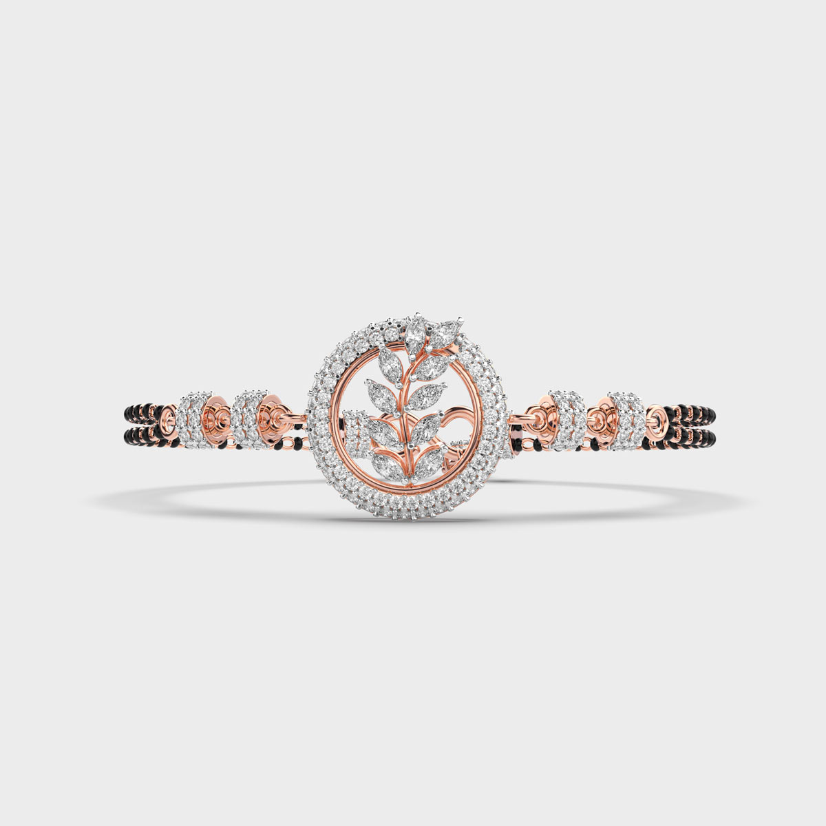 Glowing Grace Diamond Mangalsutra Bracelet (With Chain)