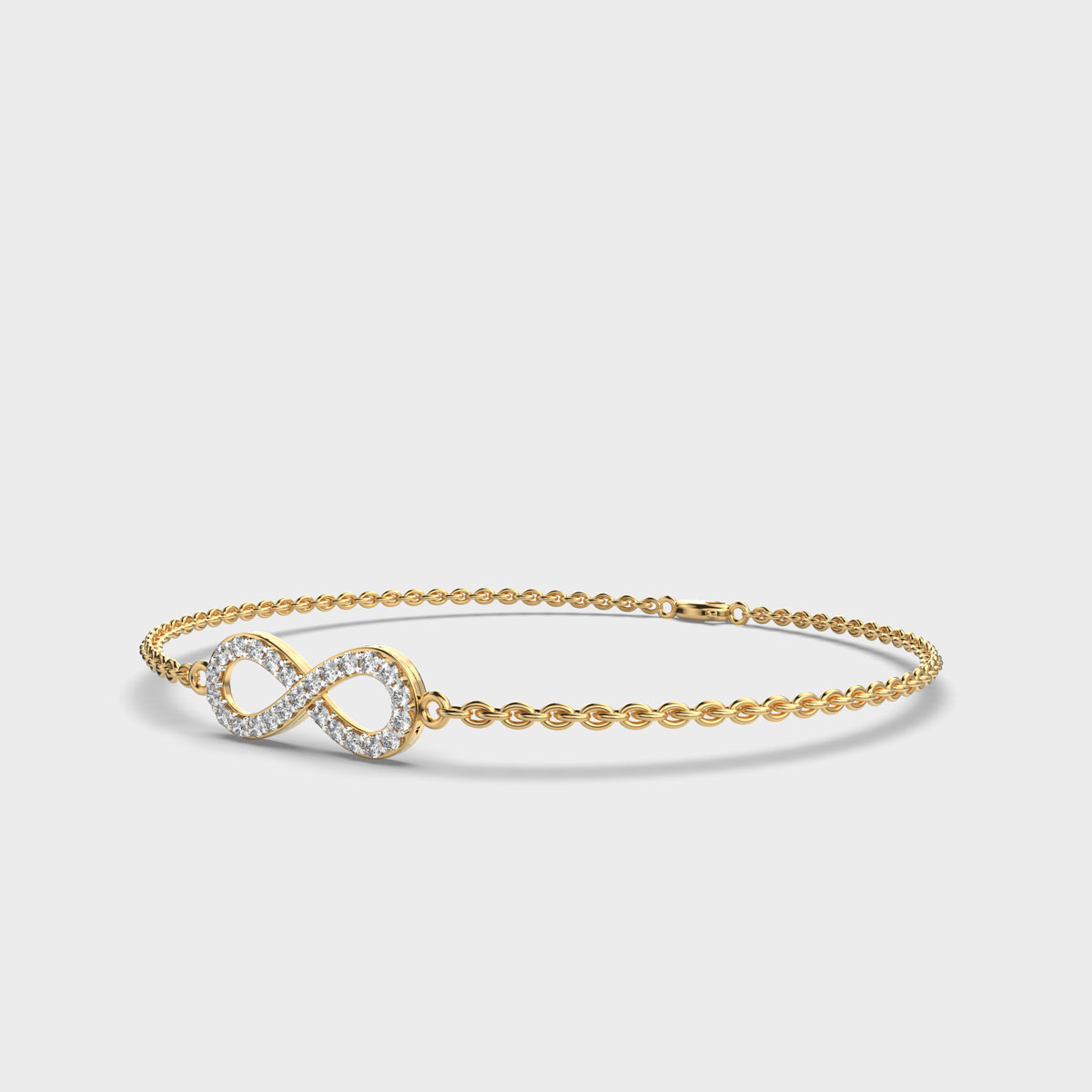 Eternity Glam Diamond Encrusted Chain Bracelet