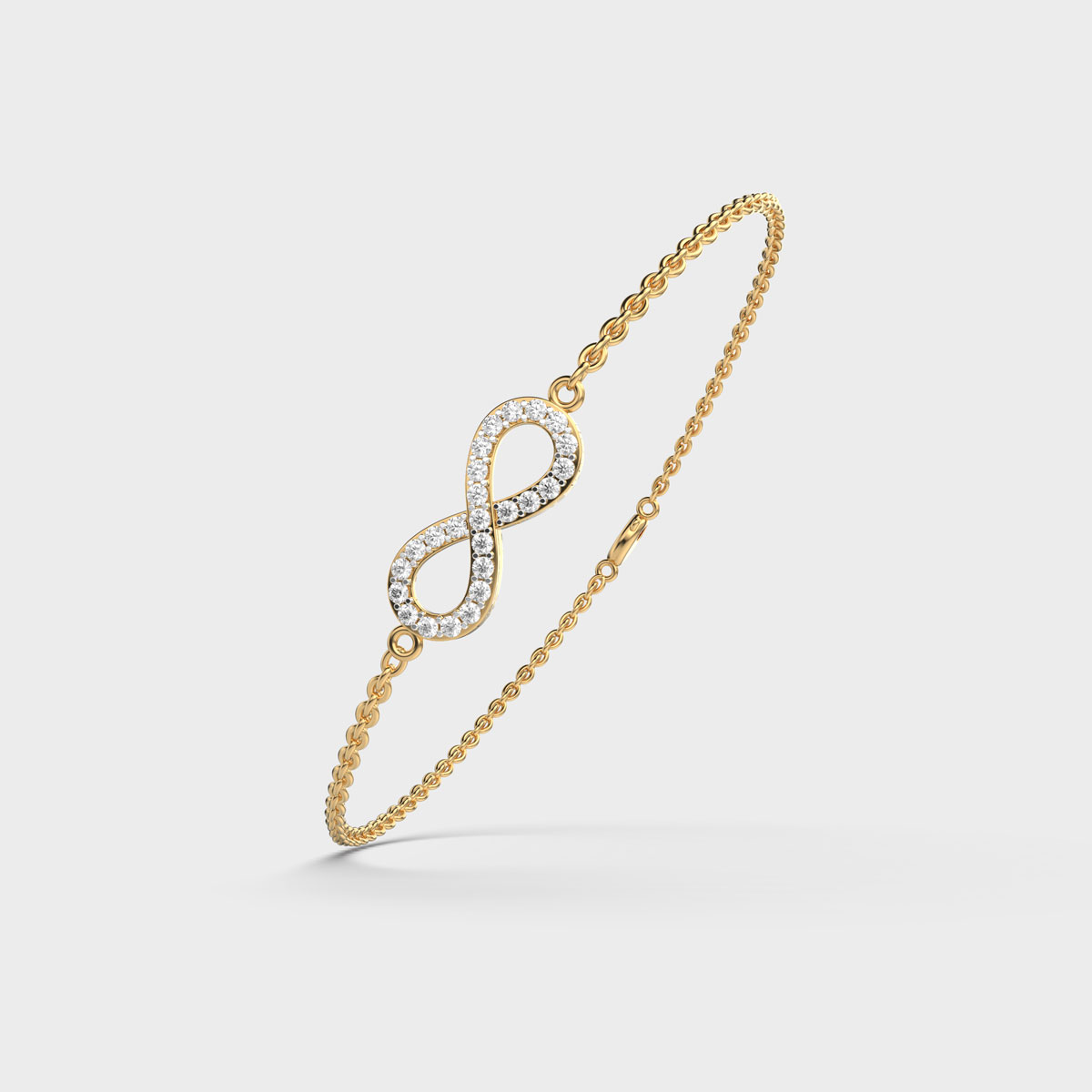 Eternity Glam Diamond Encrusted Chain Bracelet