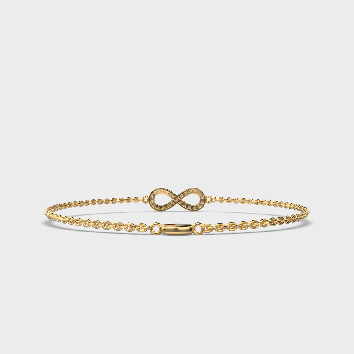Eternity Glam Diamond Encrusted Chain Bracelet