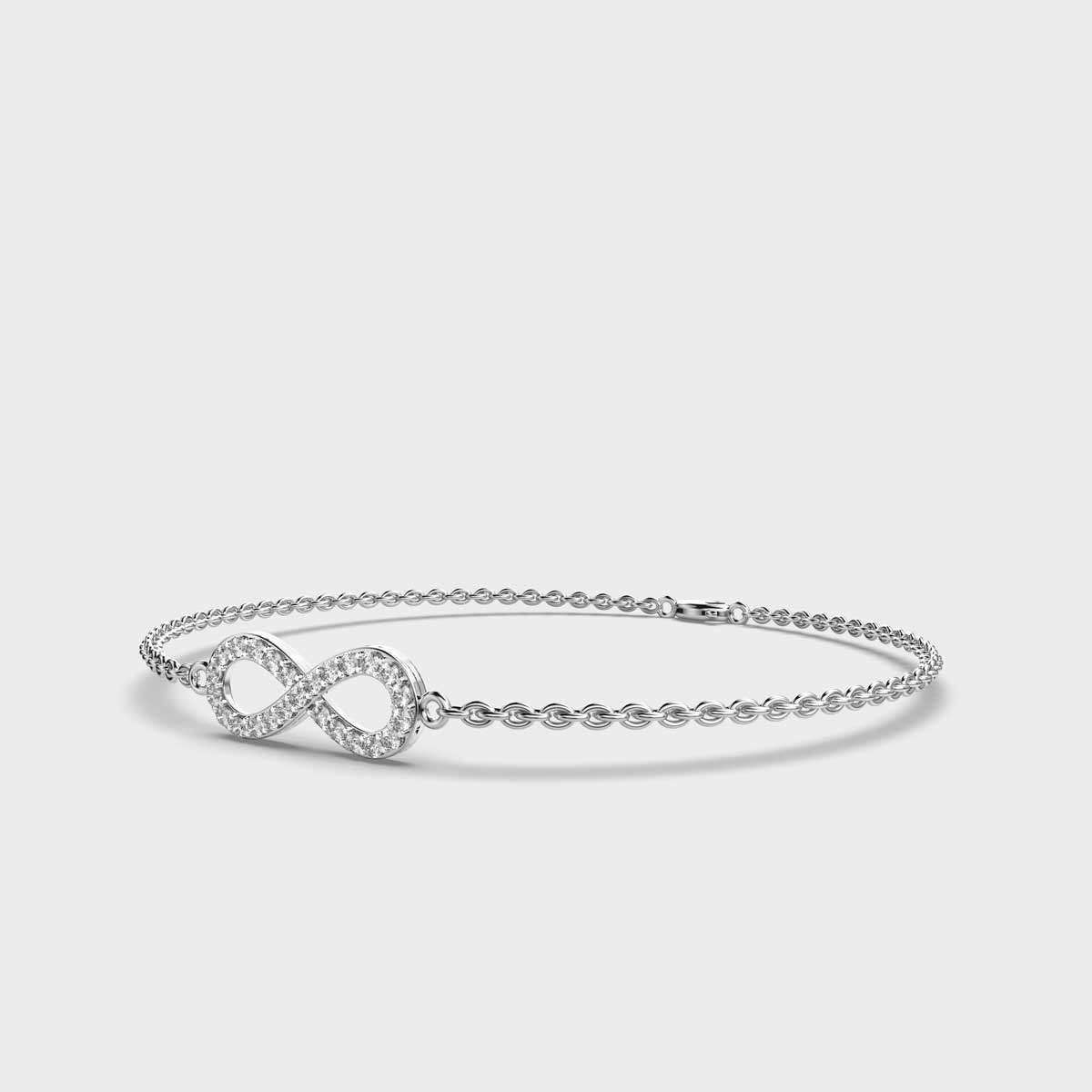 Eternity Glam Diamond Encrusted Chain Bracelet