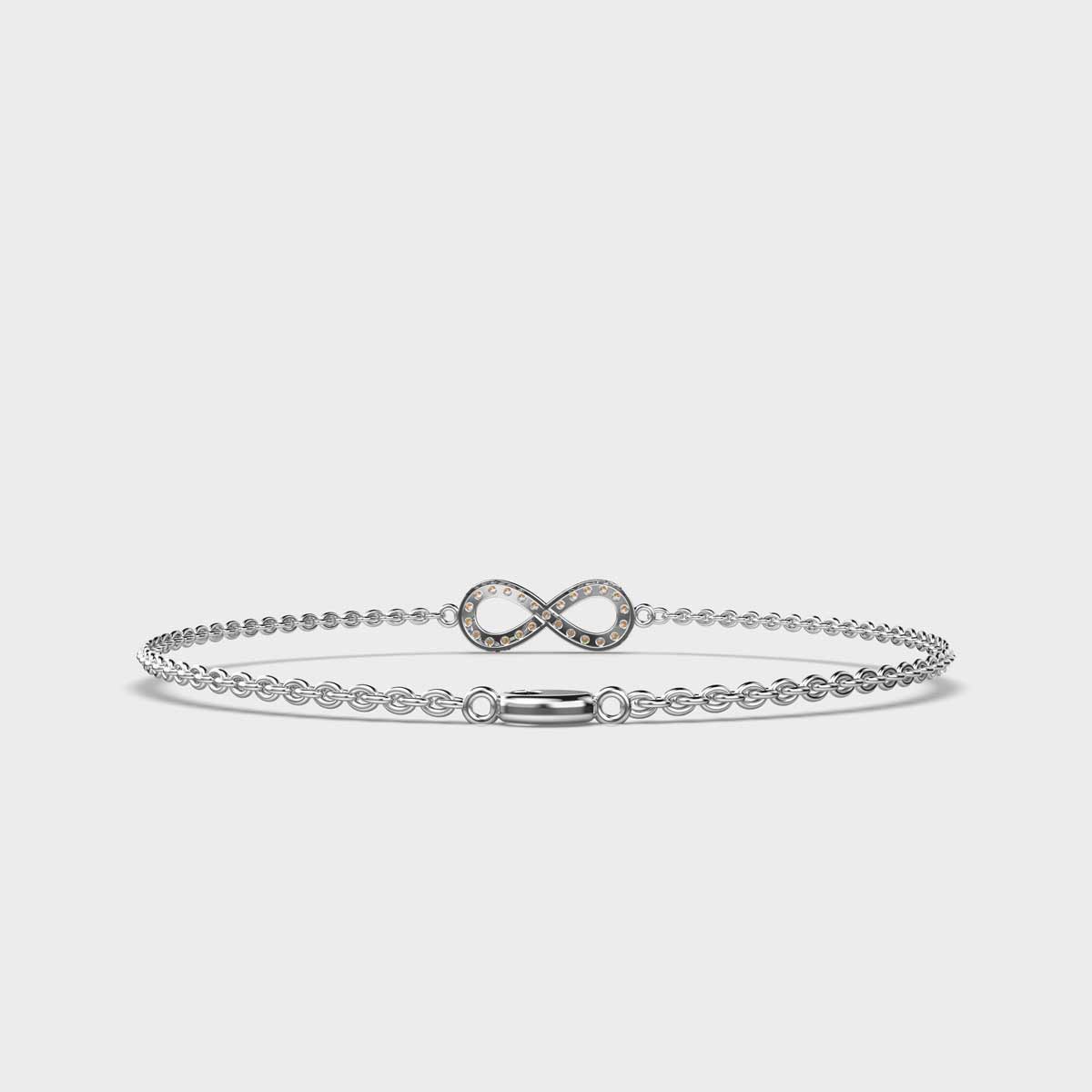 Eternity Glam Diamond Encrusted Chain Bracelet