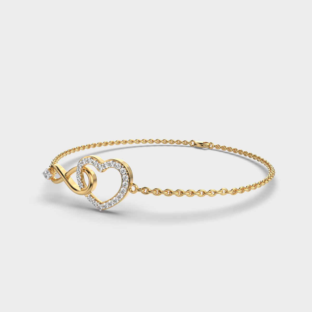 Eternal Love Chain Bracelet with Diamonds