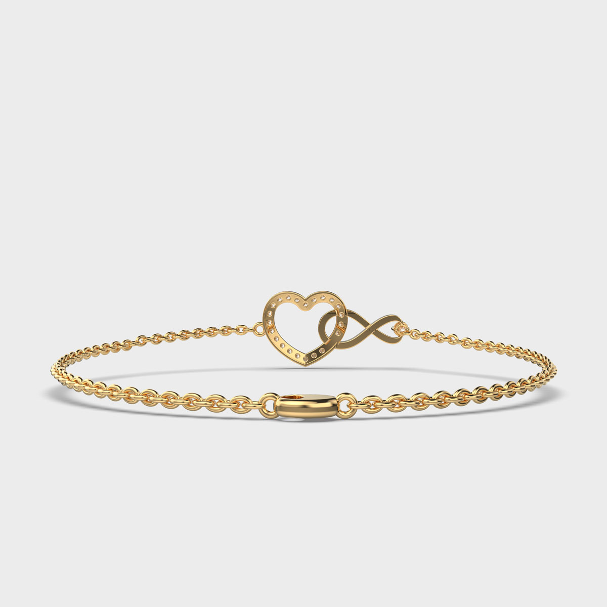 Eternal Love Chain Bracelet with Diamonds