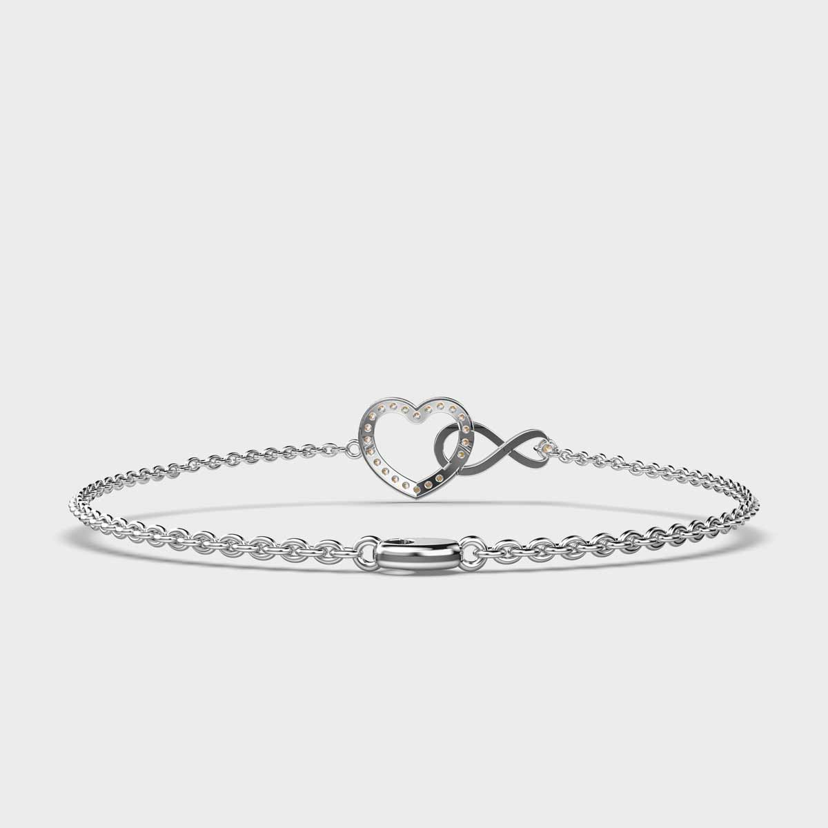 Eternal Love Chain Bracelet with Diamonds
